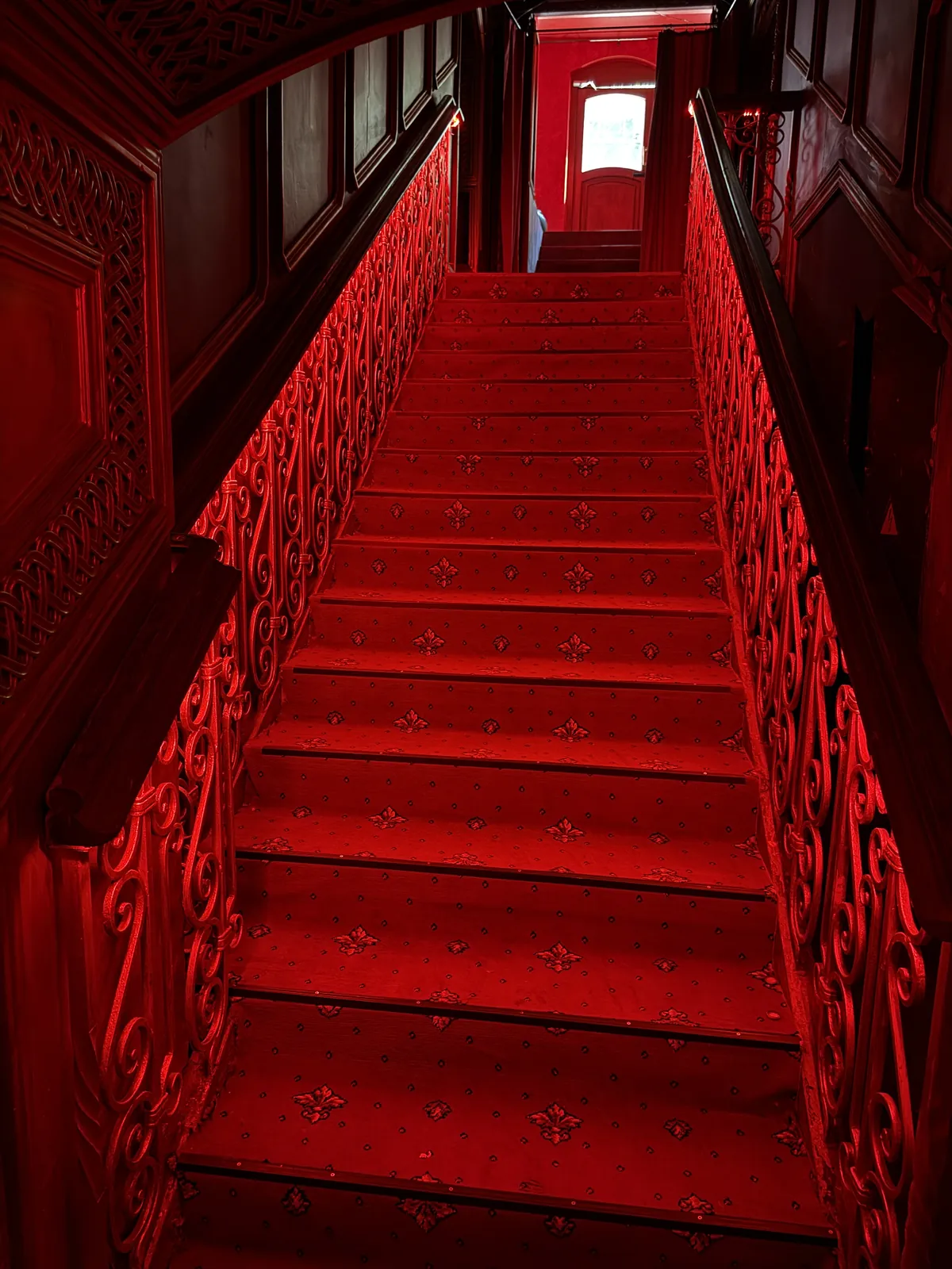 Сходи з кованими перилами в салоні Red Room